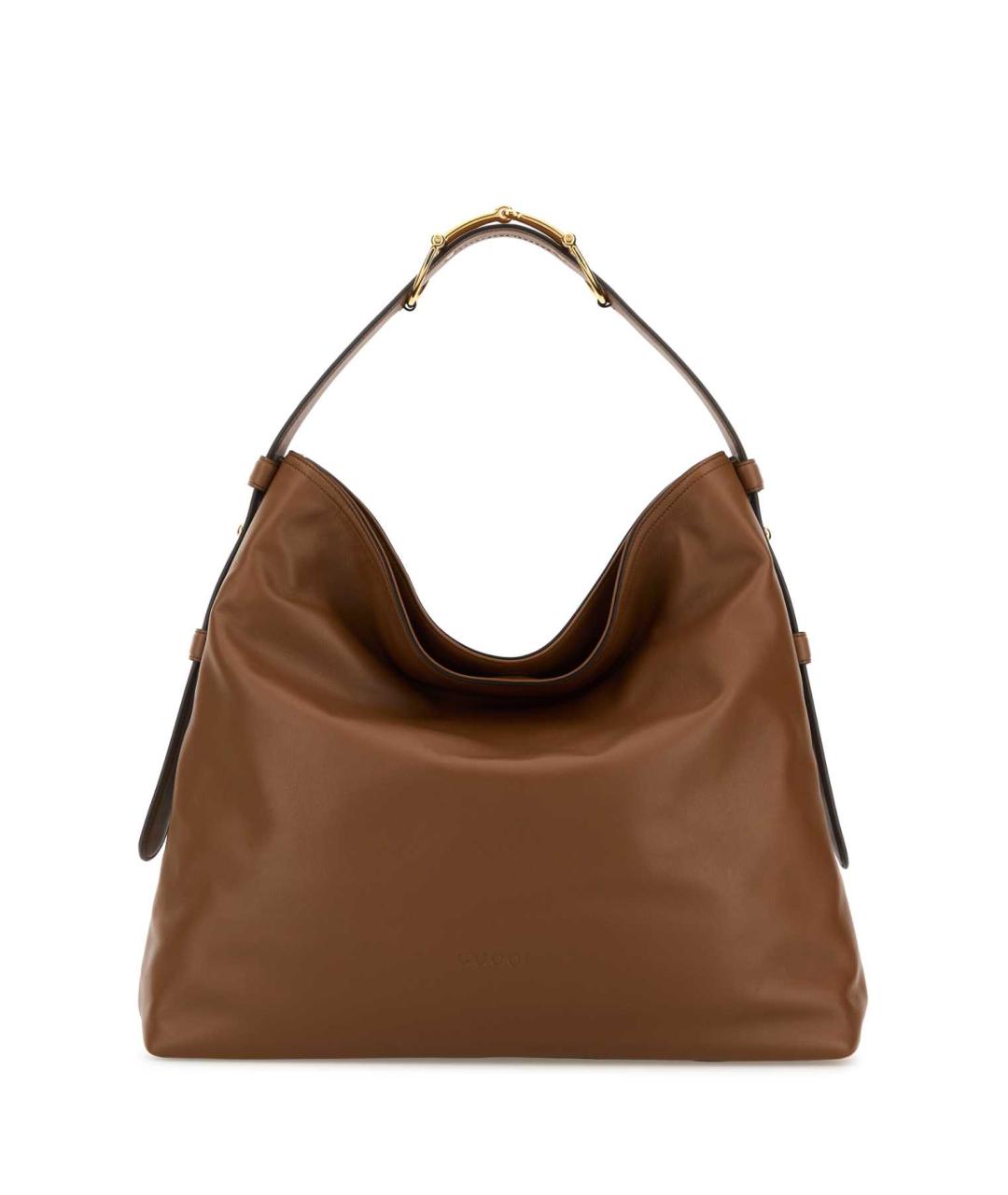 GUCCI Коричневая кожаная сумка через плечо, фото 1