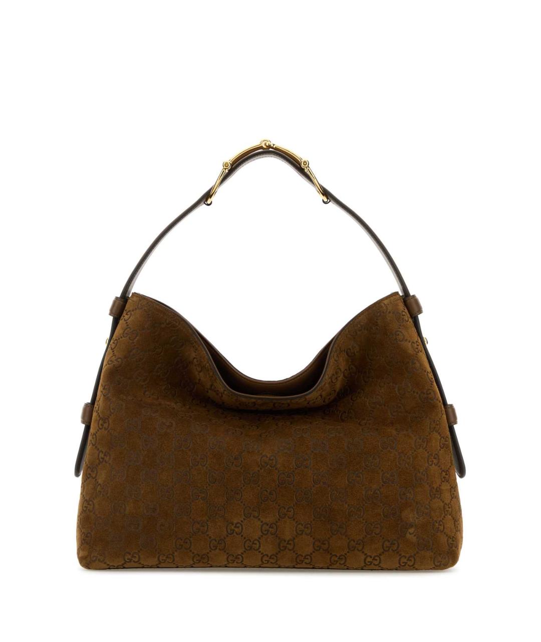 GUCCI Коричневая замшевая сумка через плечо, фото 1