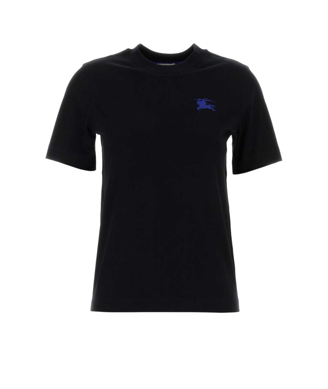 BURBERRY Черная хлопковая футболка, фото 1