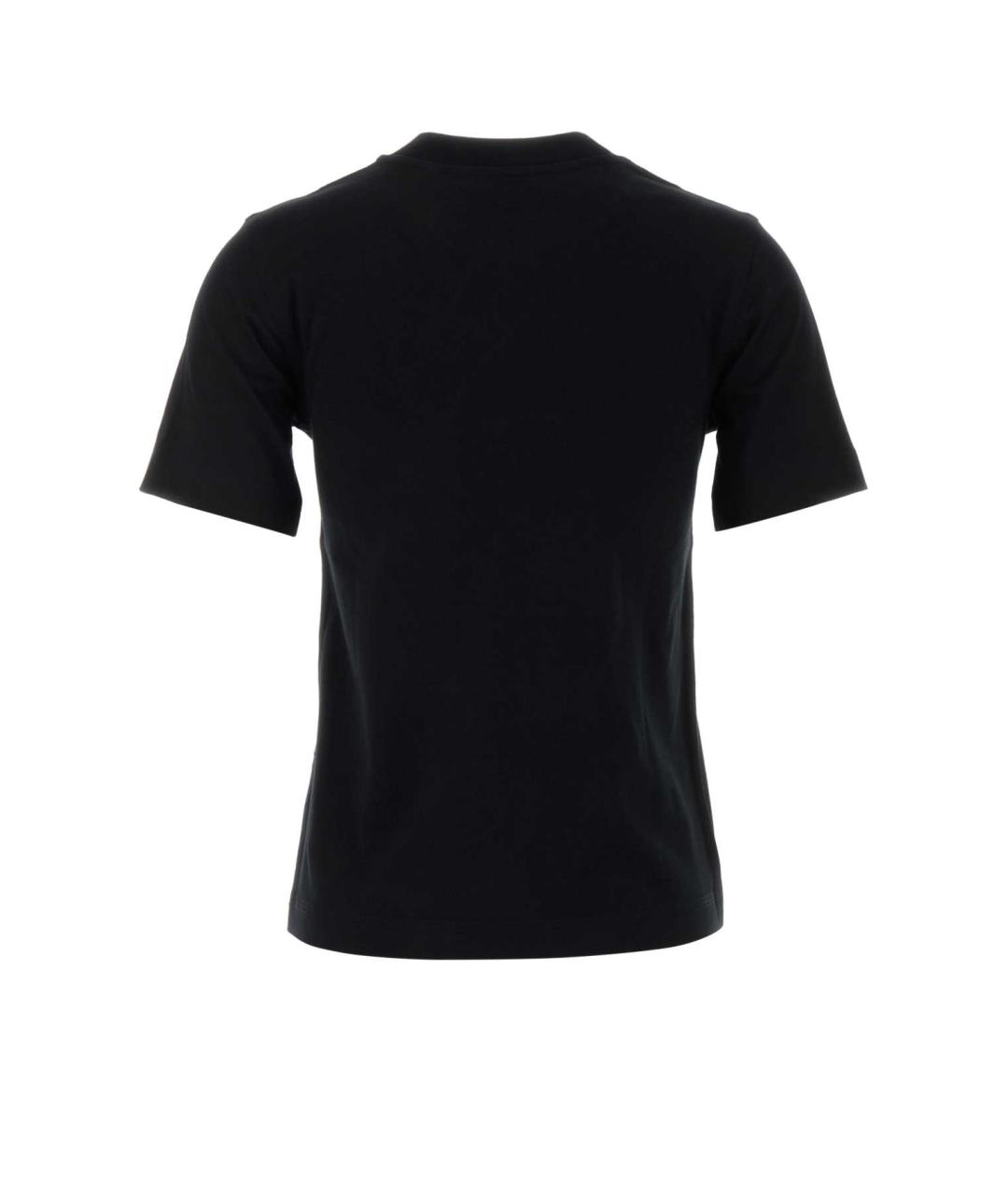 BURBERRY Черная хлопковая футболка, фото 2