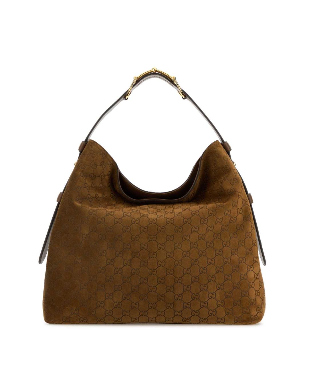 GUCCI Коричневая замшевая сумка через плечо, фото 1