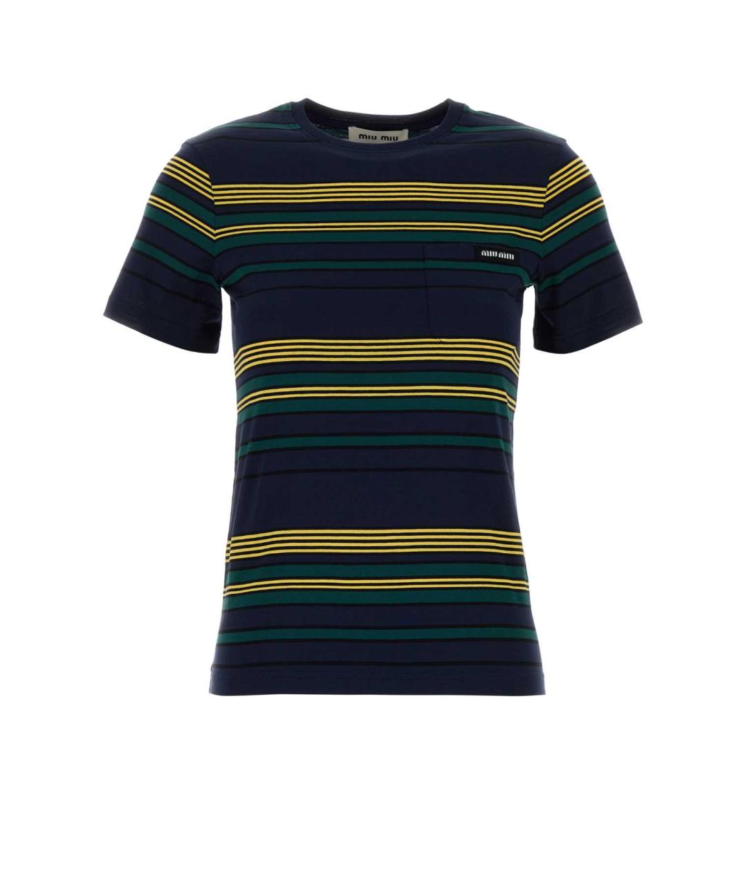 MIU MIU Мульти хлопковая футболка, фото 1