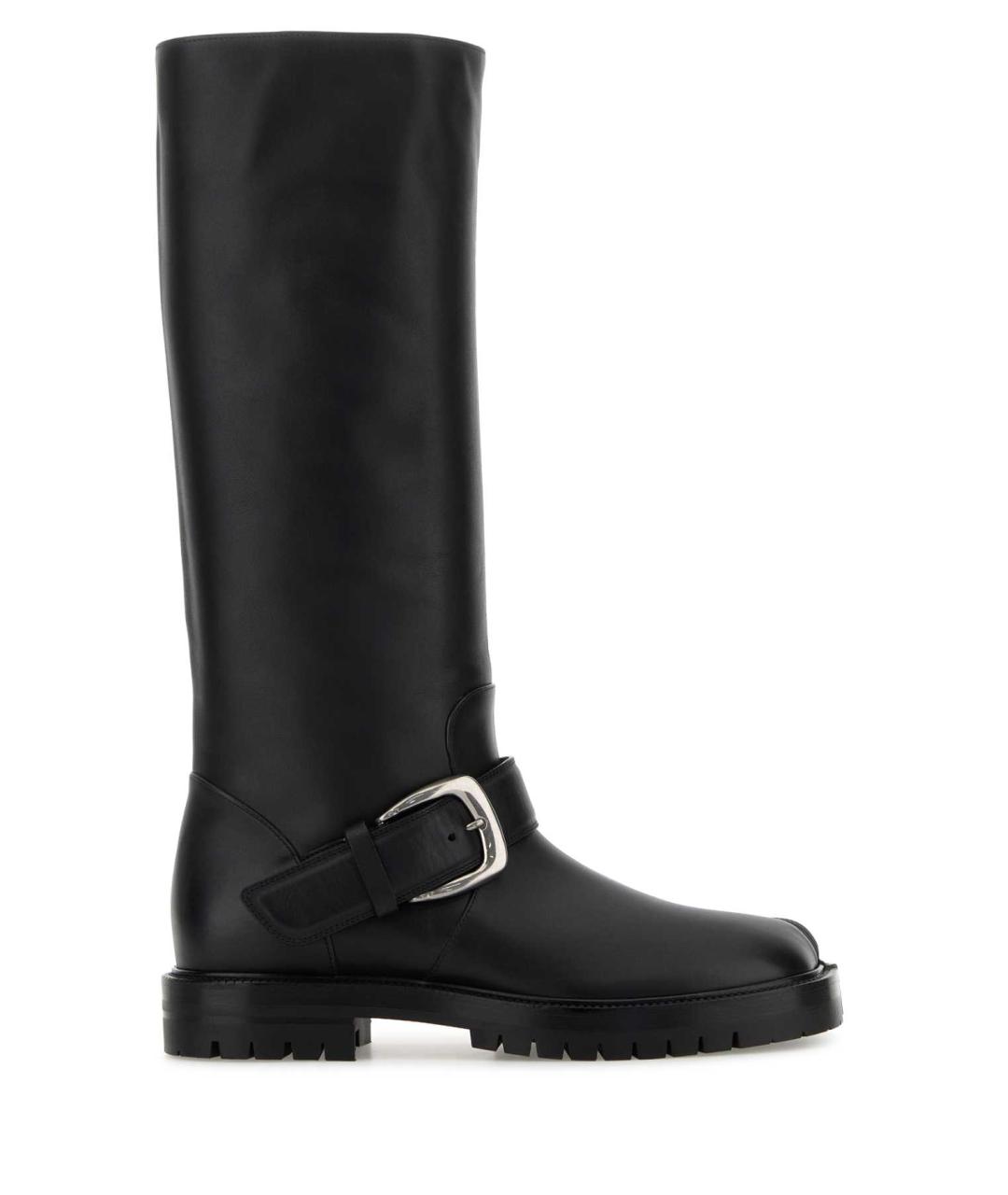 MAISON MARGIELA Черные кожаные высокие ботинки, фото 1