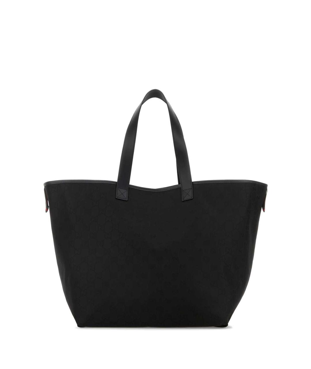 GUCCI Черная тканевая сумка тоут, фото 1