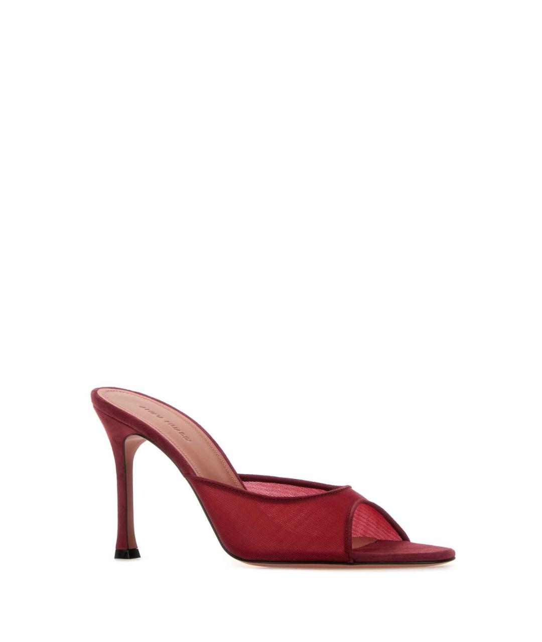 Amina Muaddi Красные кожаные босоножки, фото 2