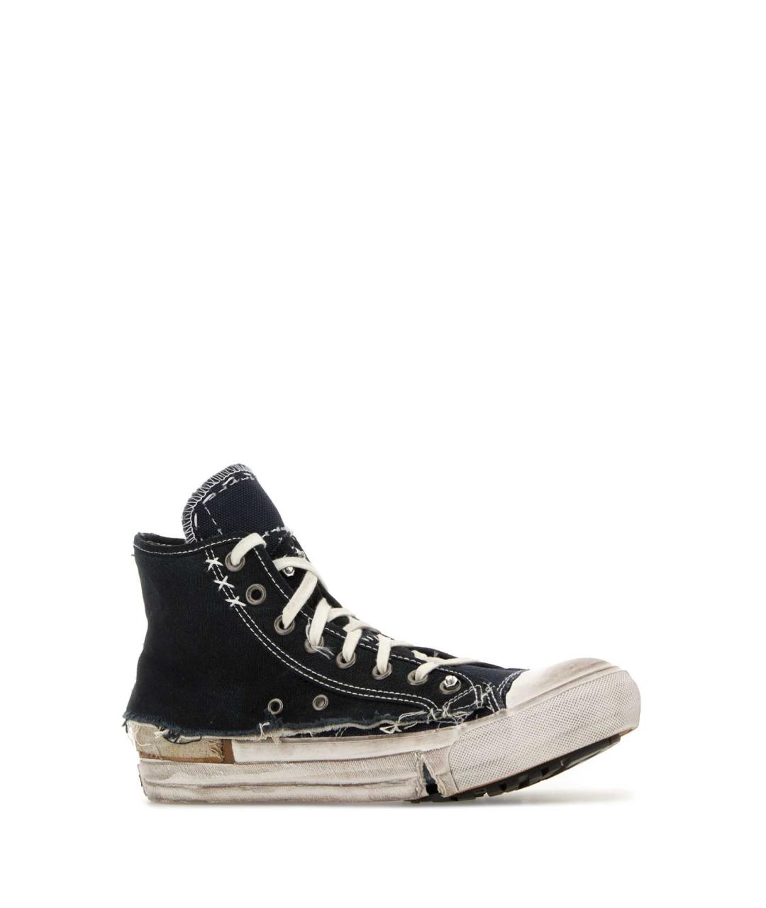 MAISON MARGIELA Темно-синие текстильные кеды, фото 2