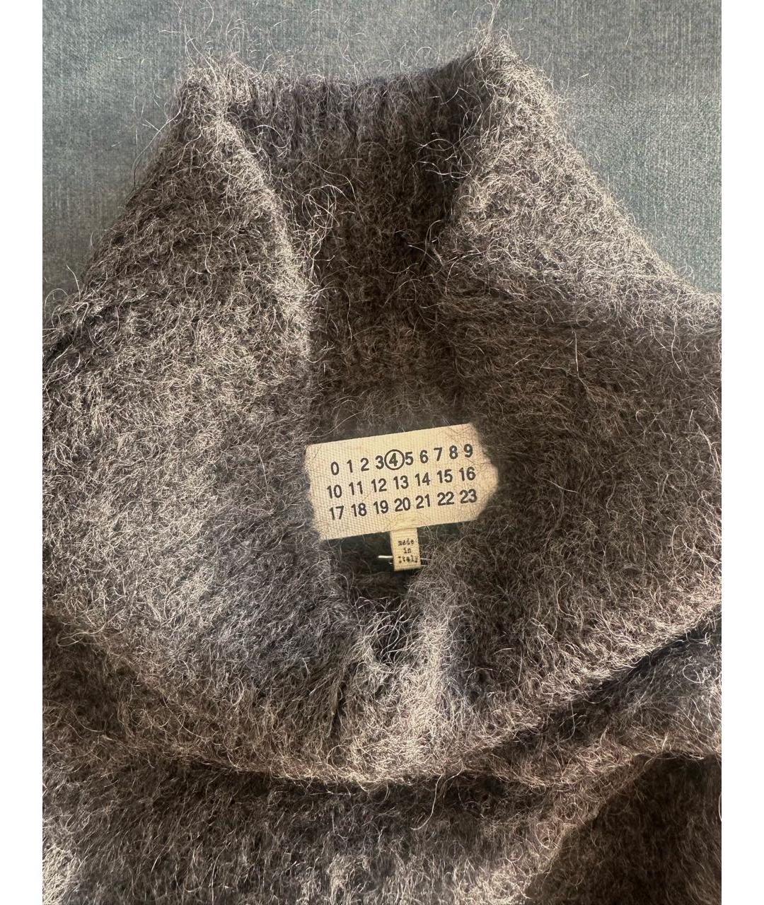 MAISON MARGIELA Антрацитовое шерстяное повседневное платье, фото 3