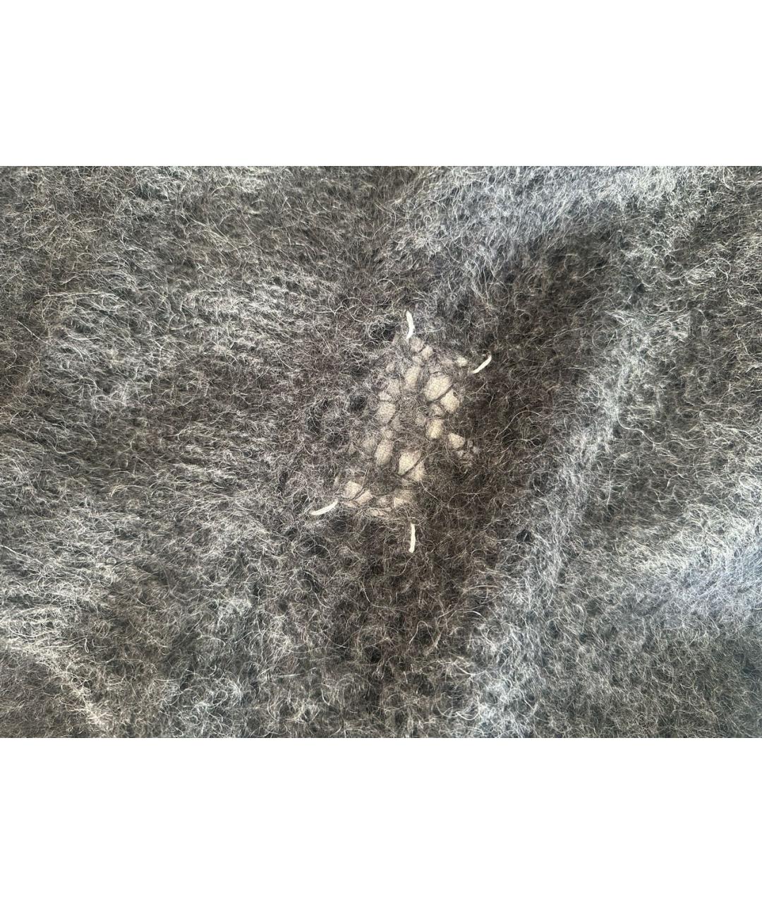 MAISON MARGIELA Антрацитовое шерстяное повседневное платье, фото 4