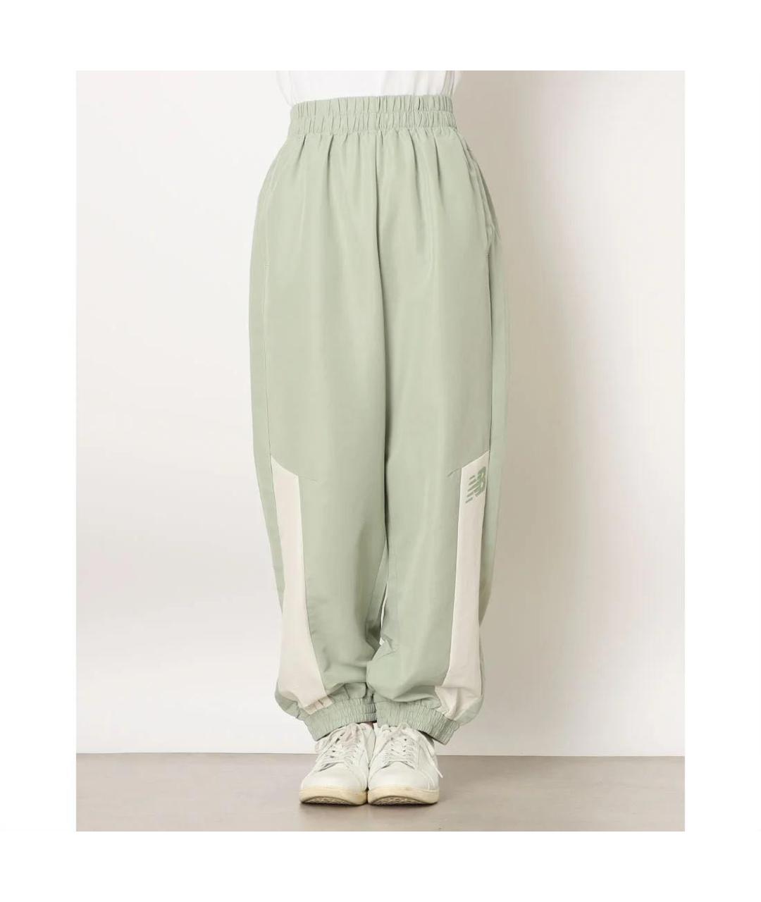 NEW BALANCE Салатовые хлопко-эластановые спортивные брюки и шорты, фото 4