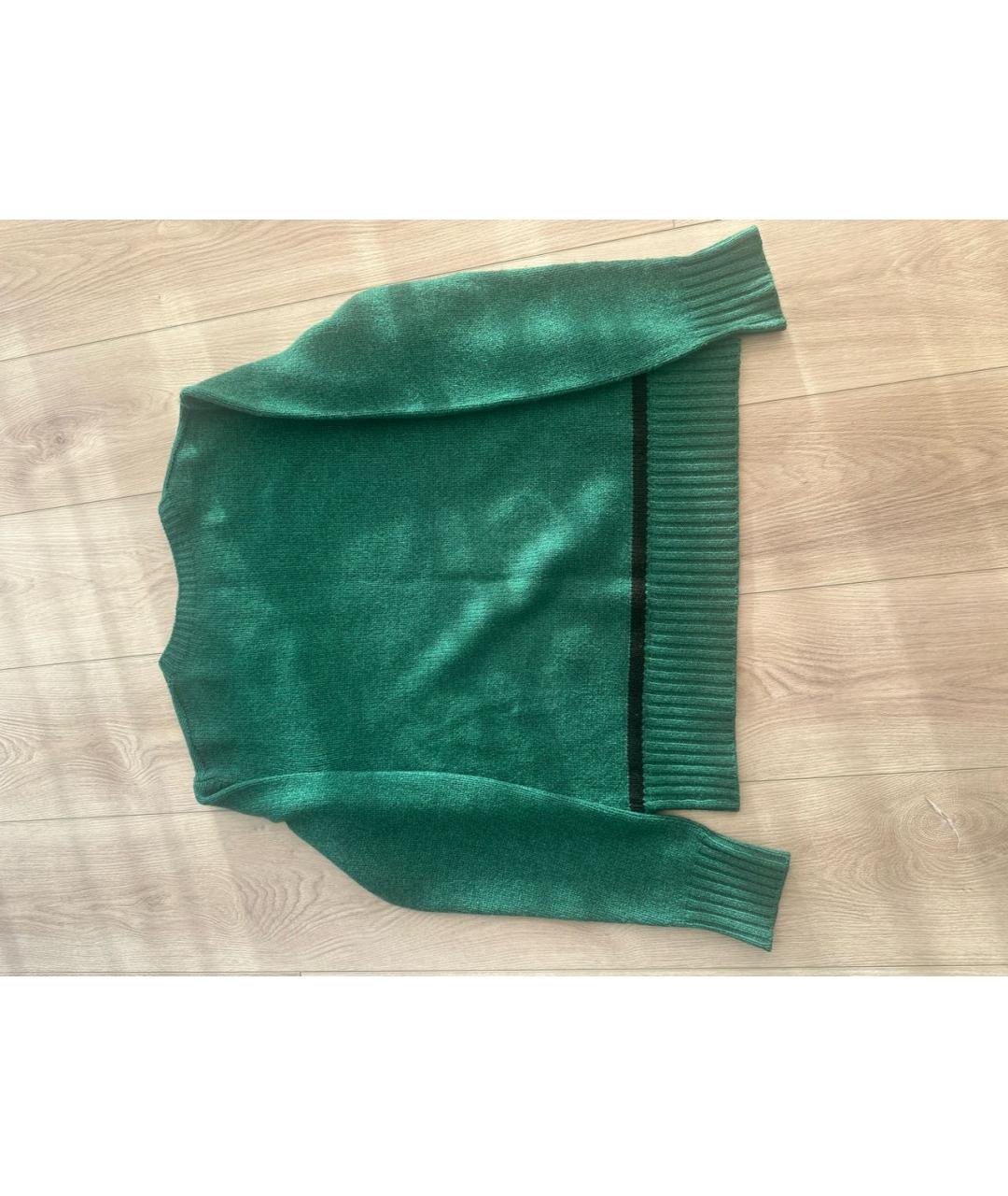 PRADA Зеленый шерстяной джемпер / свитер, фото 2