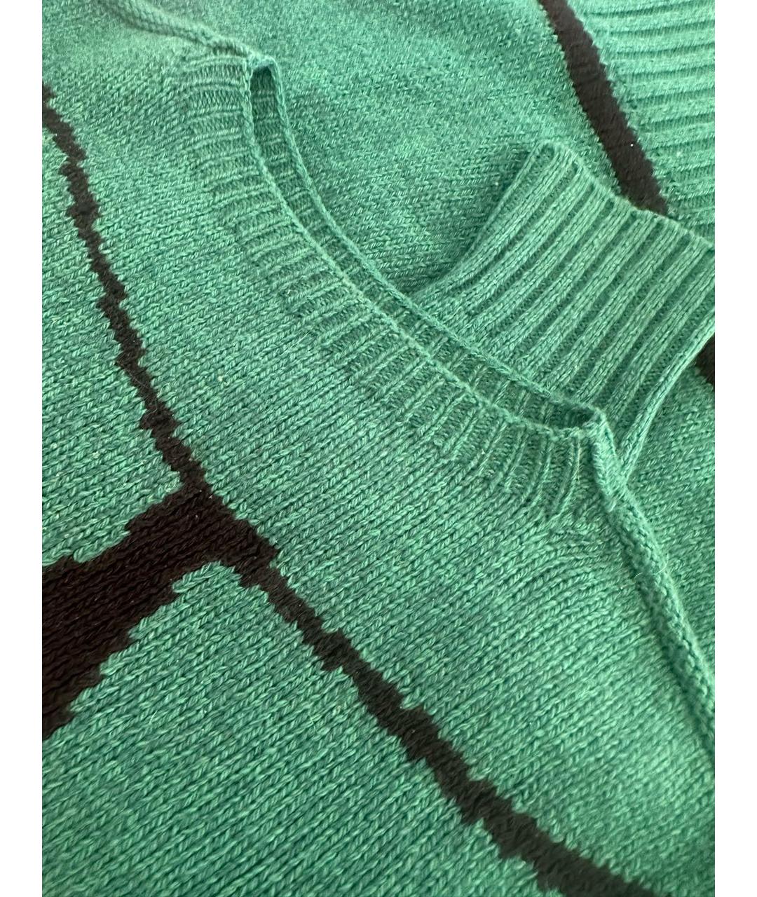 PRADA Зеленый шерстяной джемпер / свитер, фото 3