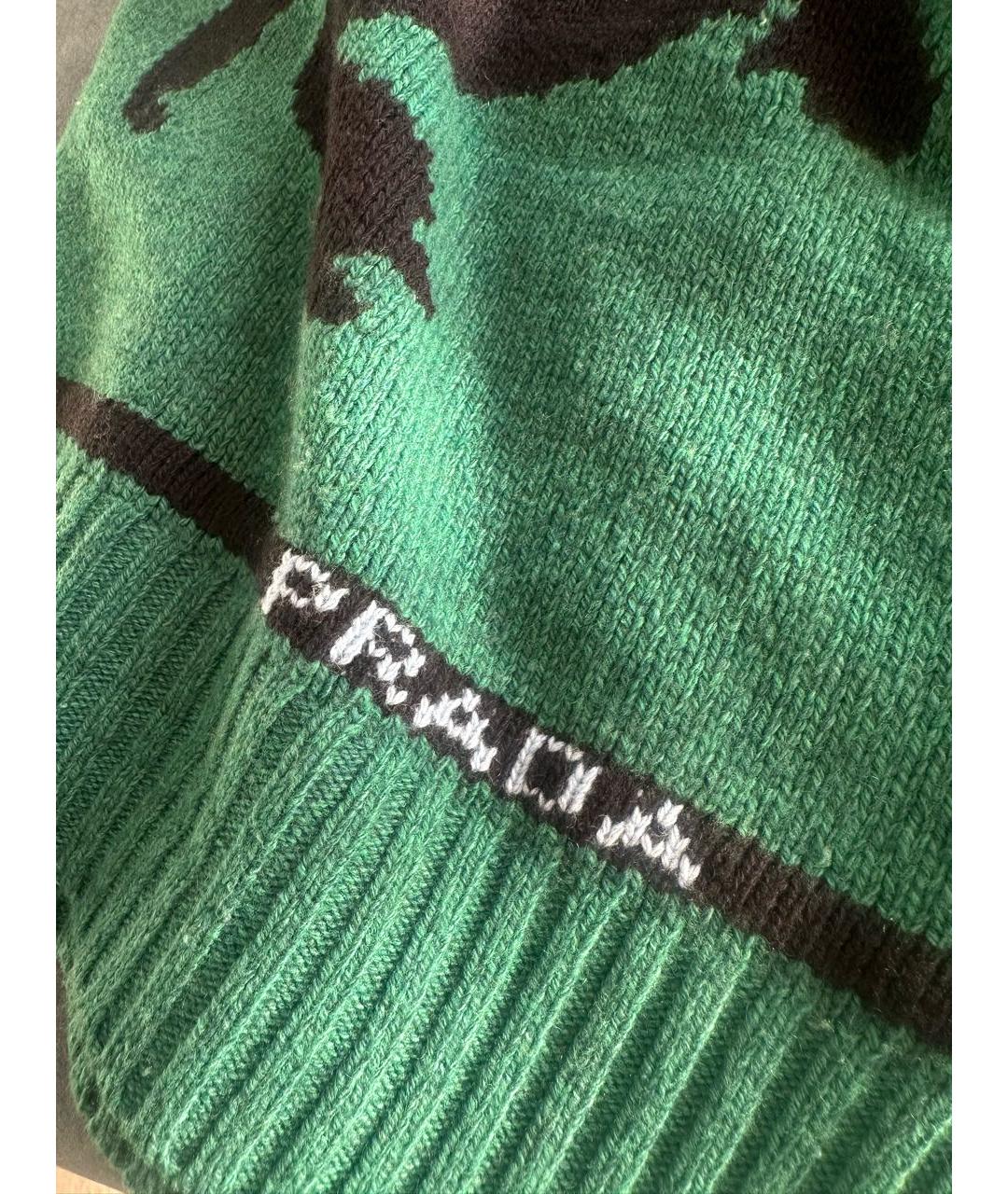 PRADA Зеленый шерстяной джемпер / свитер, фото 5