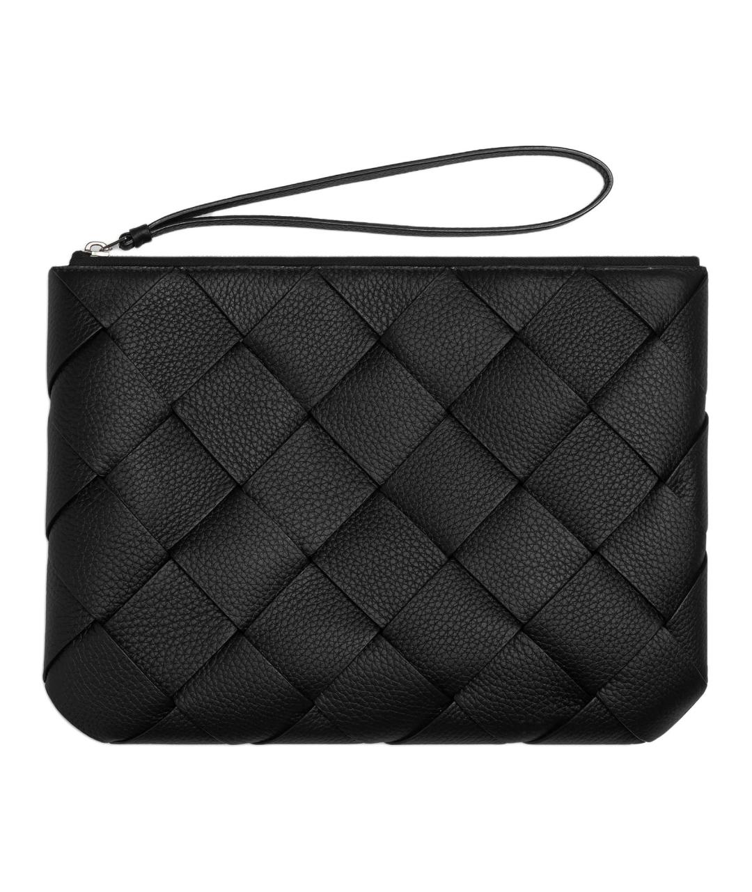 BOTTEGA VENETA Черная кожаная папка для документов, фото 1