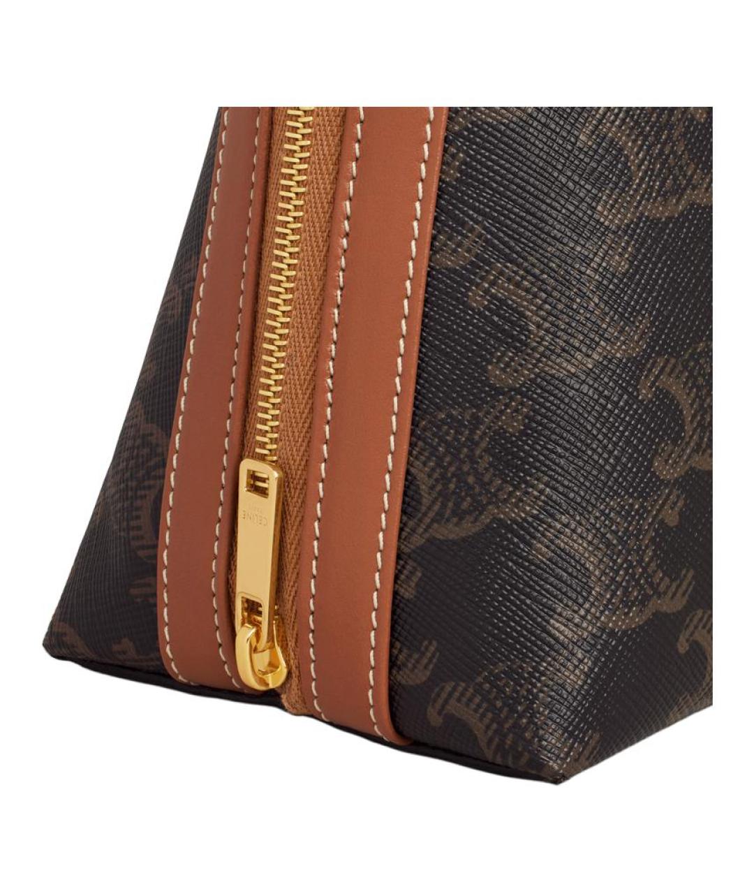 CELINE Коричневая косметичка, фото 4