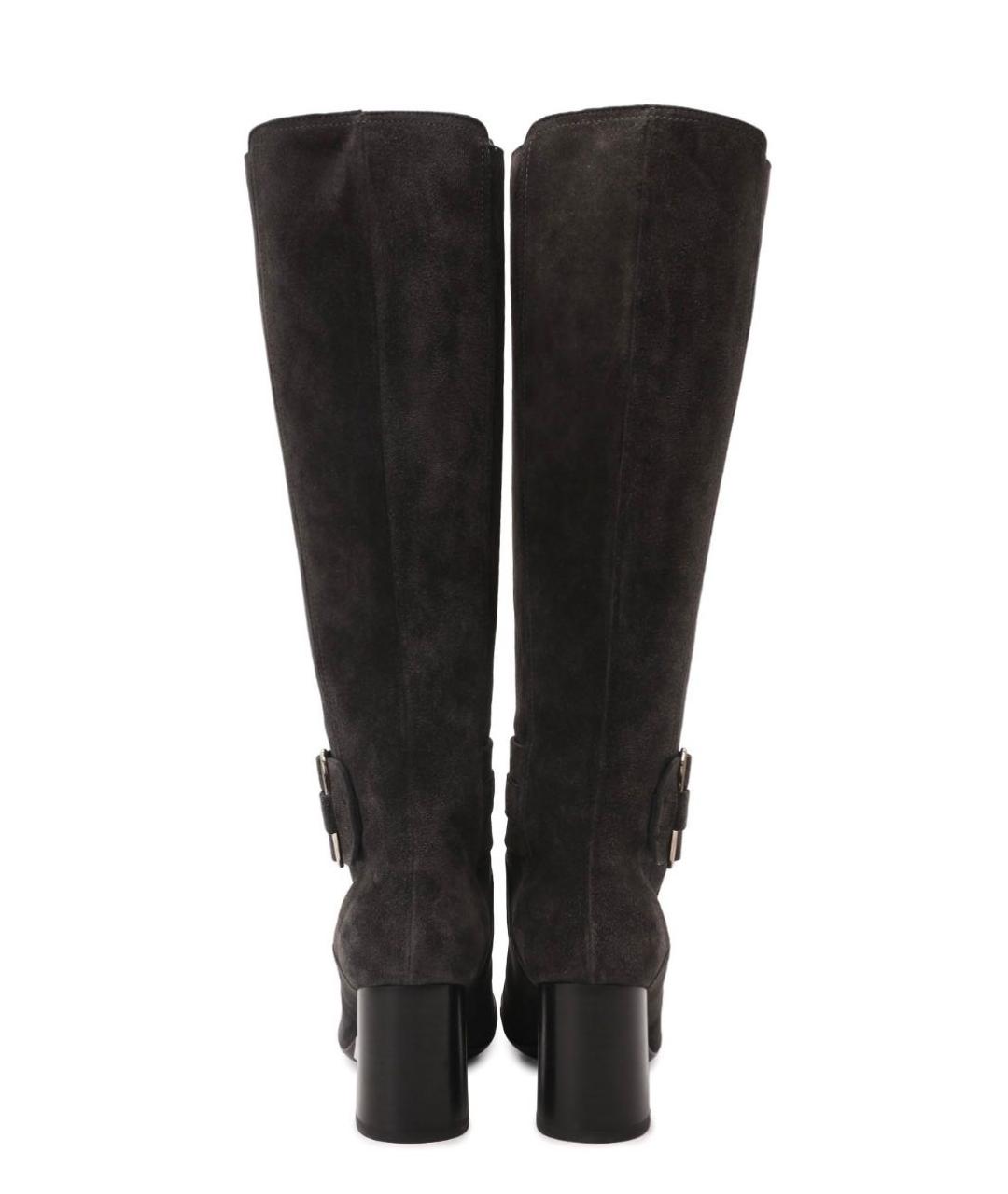 TOD'S Серые замшевые сапоги, фото 4