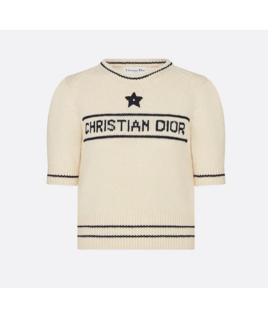 CHRISTIAN DIOR Белый шерстяной джемпер / свитер, фото 8