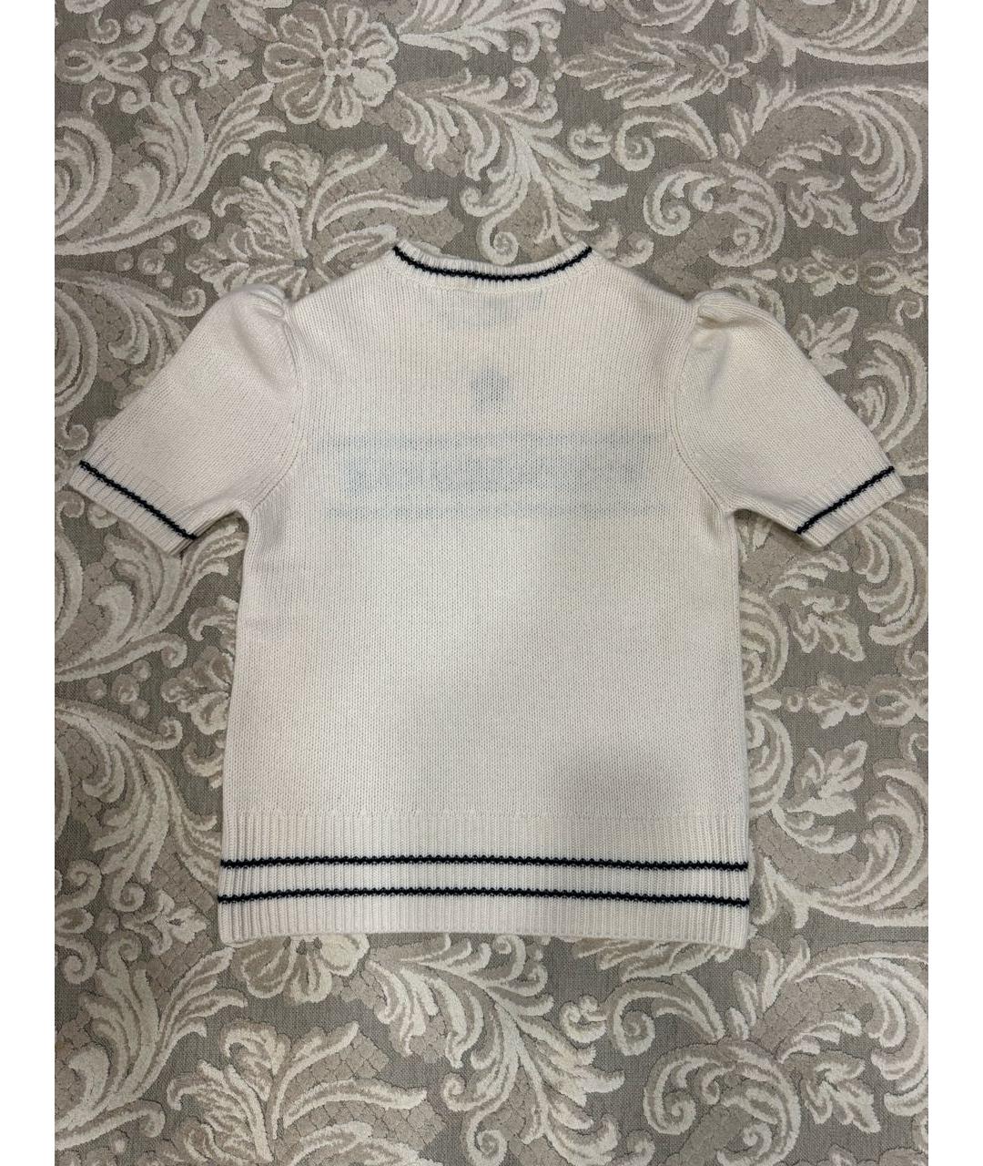 CHRISTIAN DIOR Белый шерстяной джемпер / свитер, фото 3