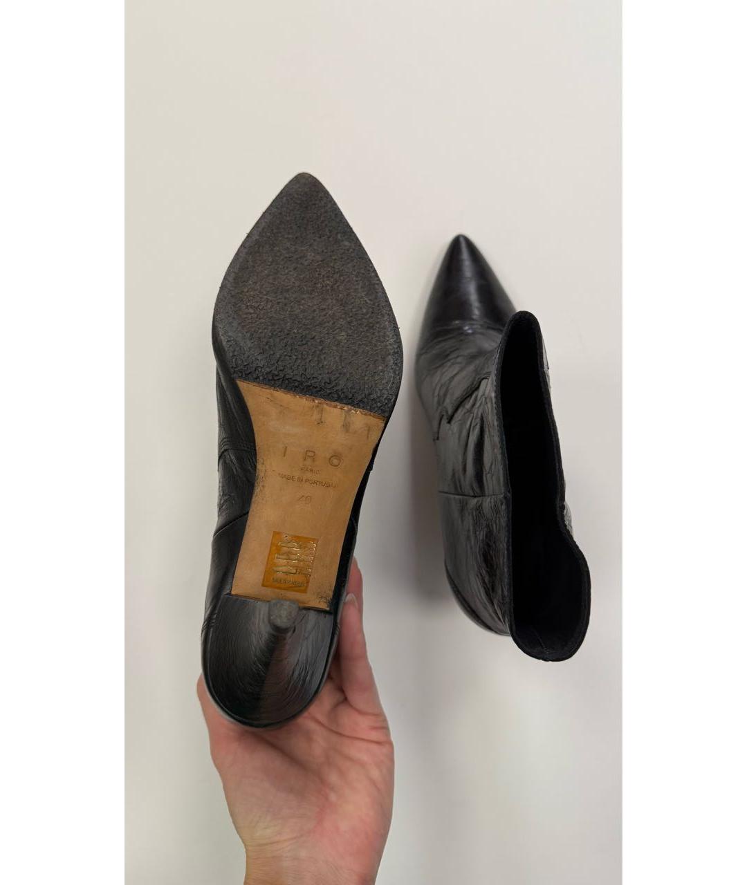 IRO Черные кожаные ботинки, фото 4