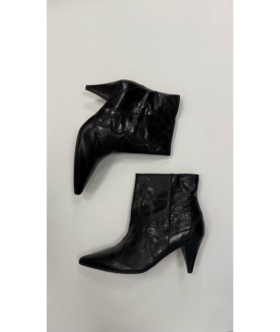 IRO Черные кожаные ботинки, фото 6