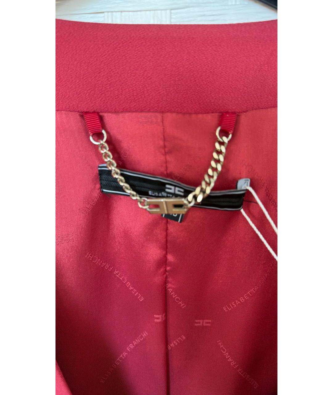 ELISABETTA FRANCHI Розовый жакет/пиджак, фото 4