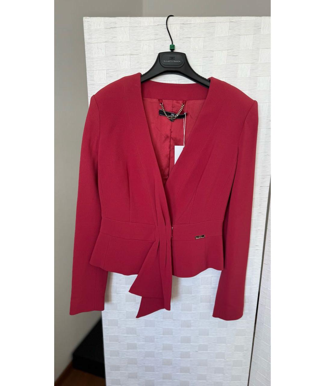 ELISABETTA FRANCHI Розовый жакет/пиджак, фото 5