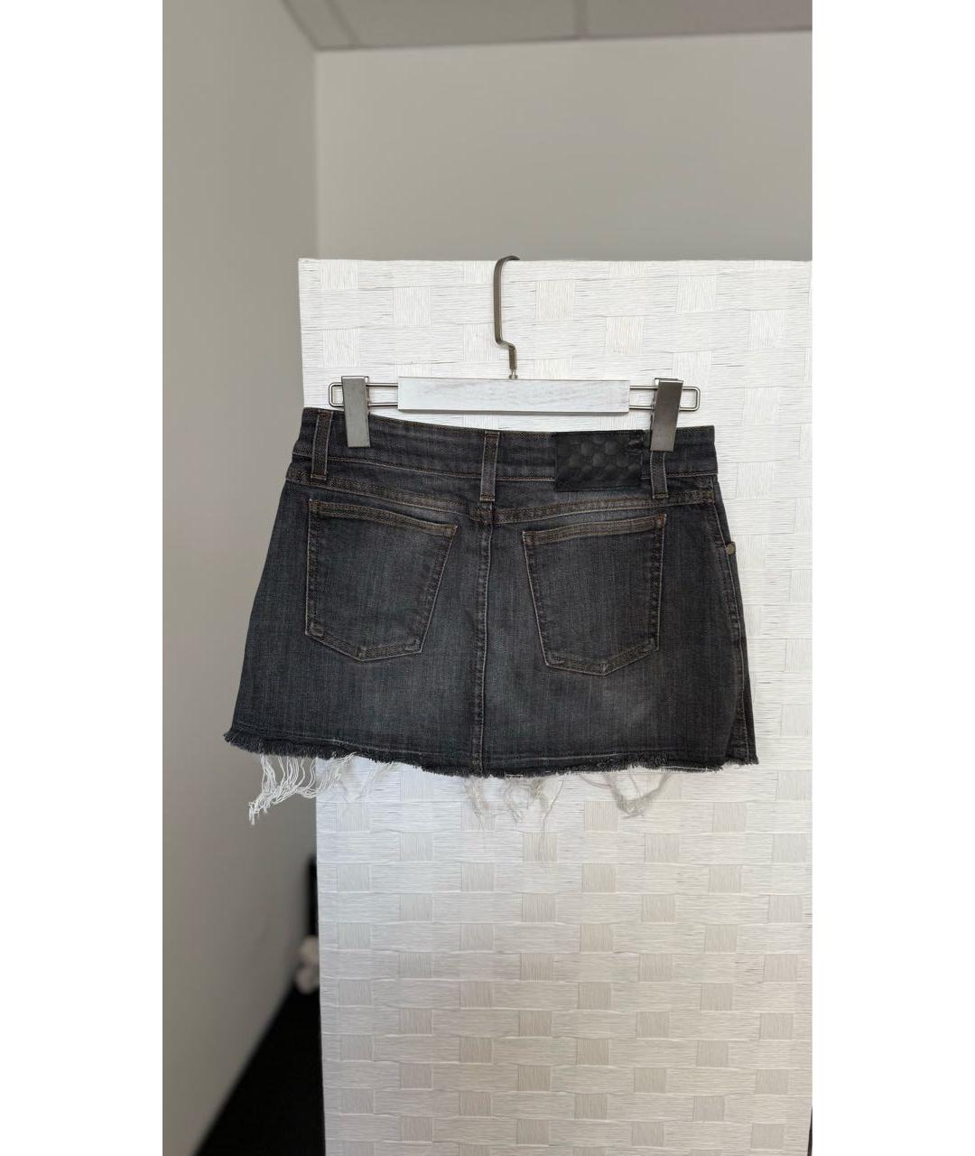 GUCCI Антрацитовая юбка мини, фото 2