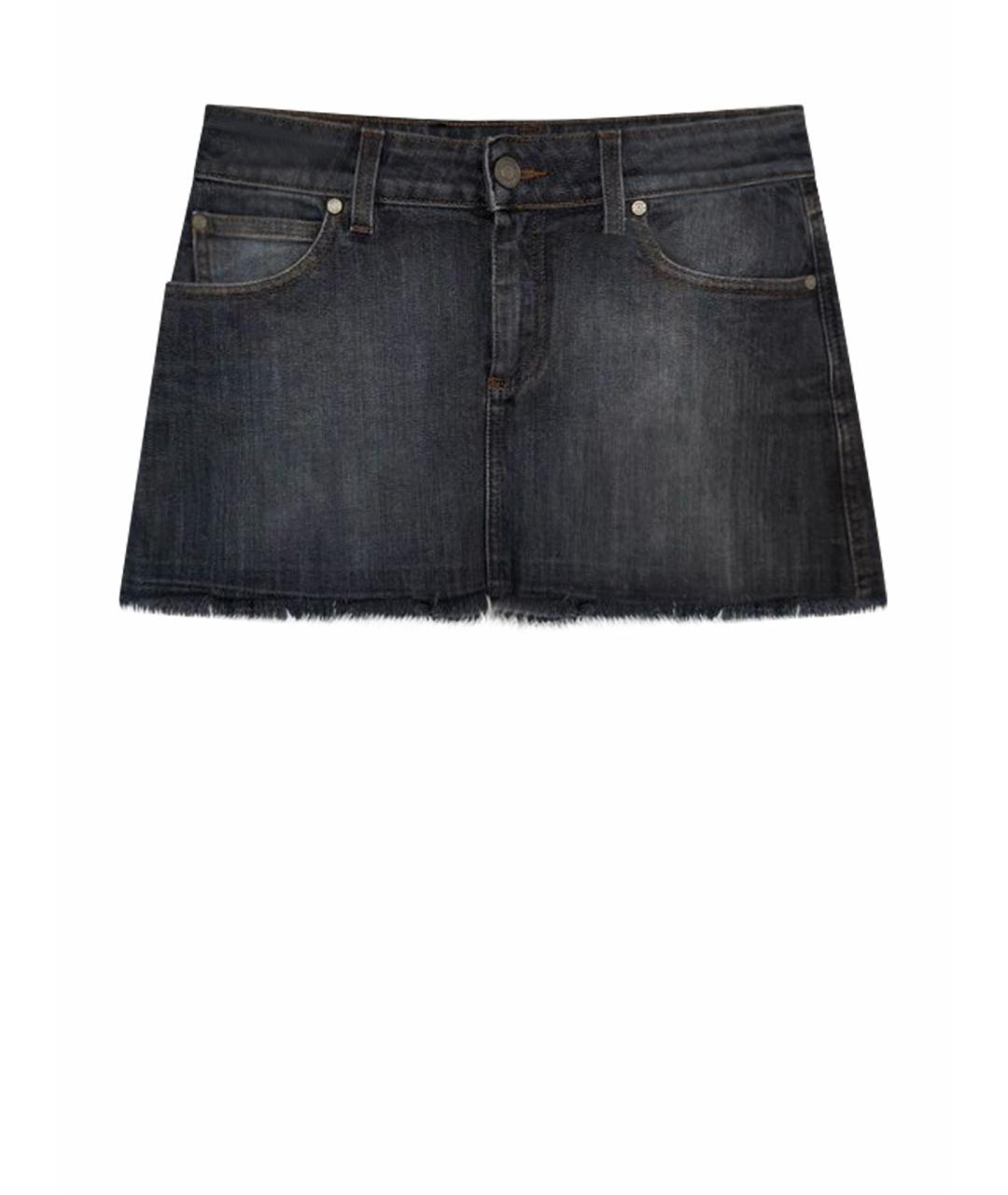 GUCCI Антрацитовая юбка мини, фото 1