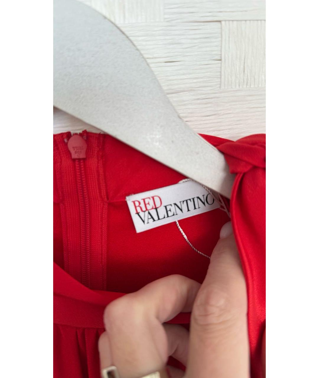 RED VALENTINO Красное повседневное платье, фото 3
