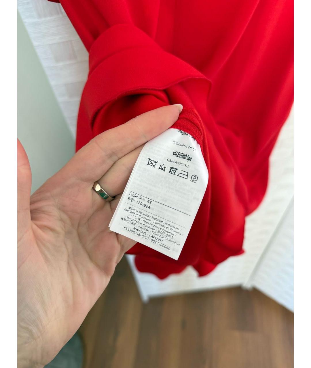 RED VALENTINO Красное повседневное платье, фото 5