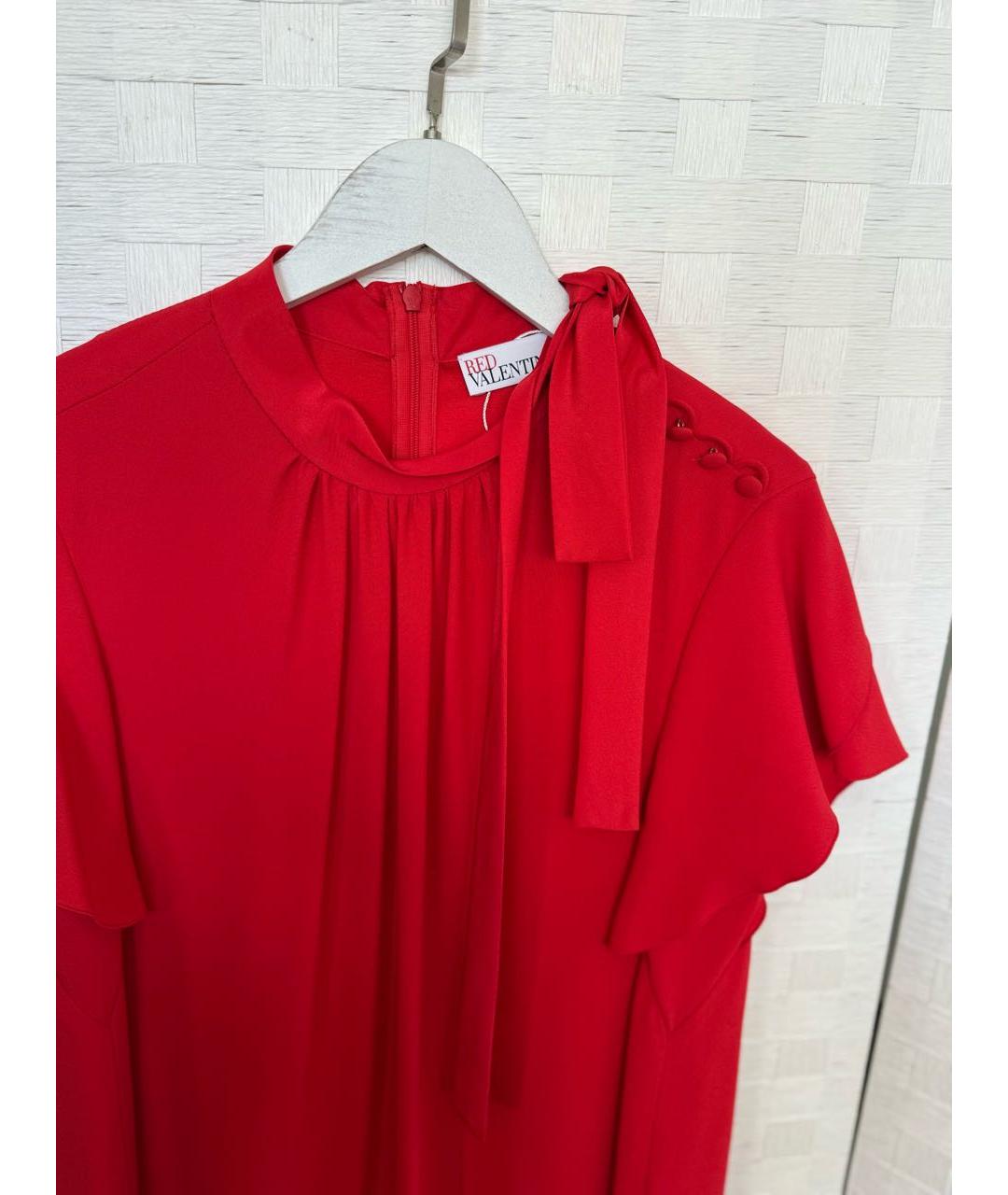 RED VALENTINO Красное повседневное платье, фото 4