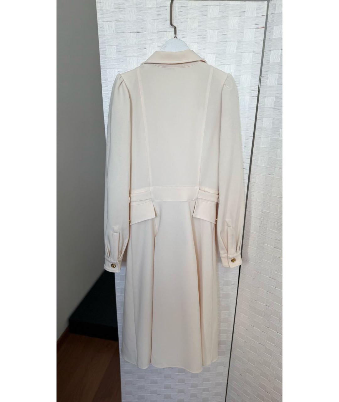ELISABETTA FRANCHI Бежевое повседневное платье, фото 2