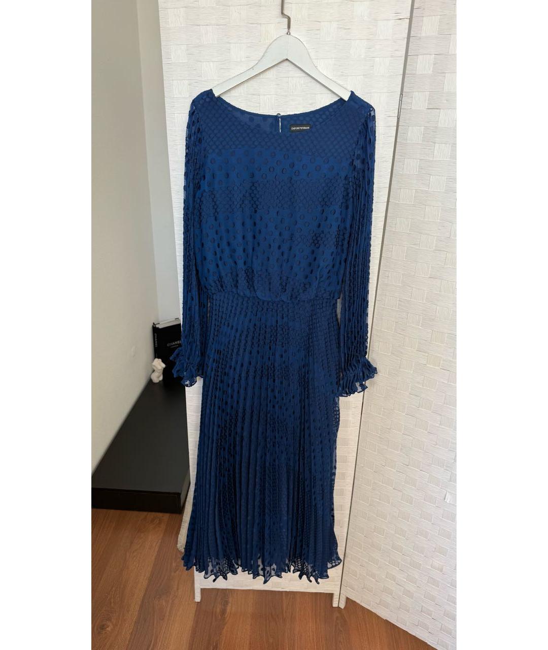 EMPORIO ARMANI Темно-синее повседневное платье, фото 6