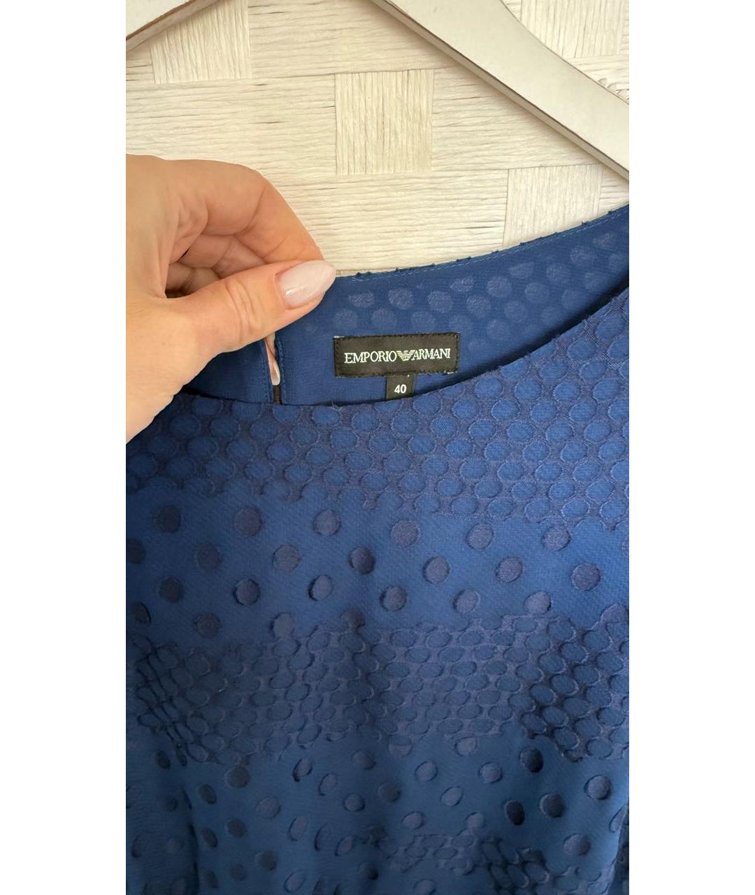 EMPORIO ARMANI Темно-синее повседневное платье, фото 5