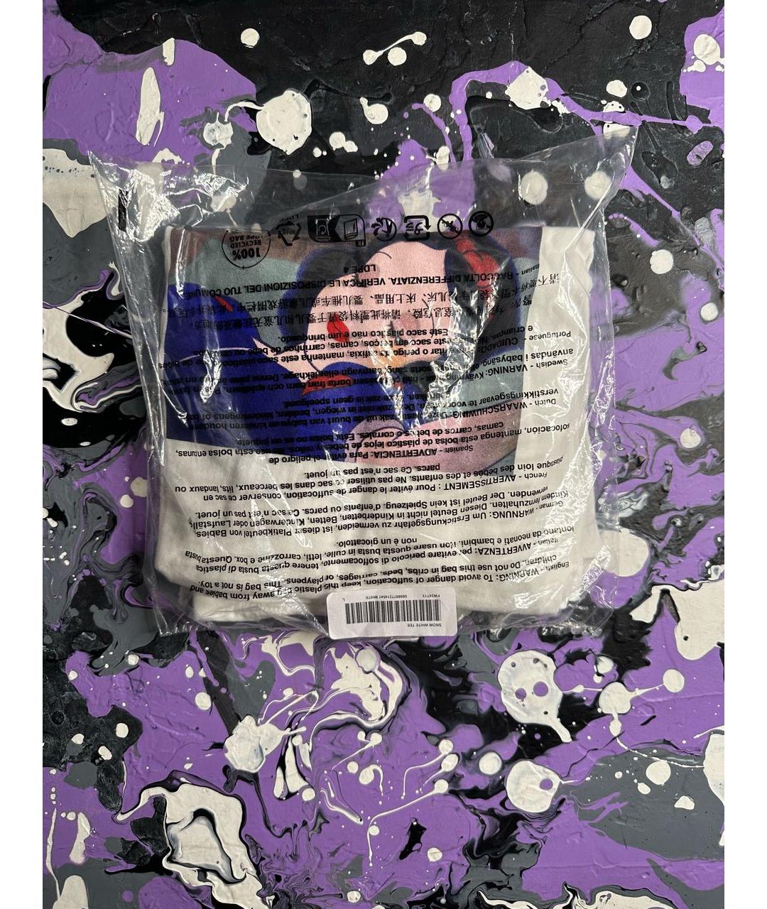 SUPREME Белая хлопковая футболка, фото 3