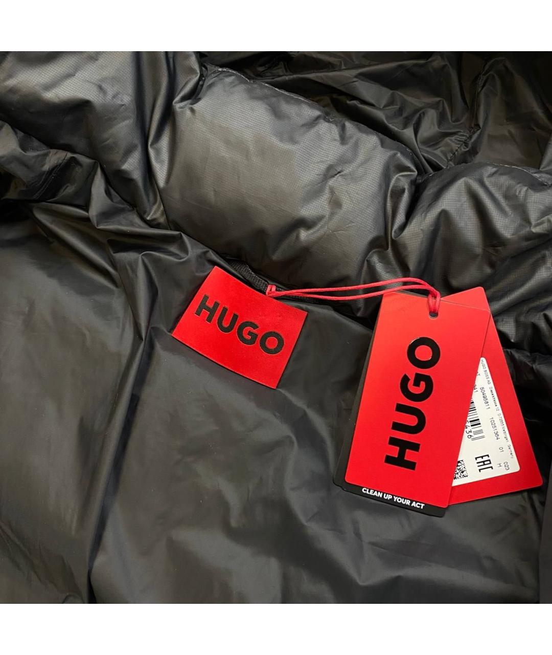 HUGO BOSS Черный пуховик, фото 3