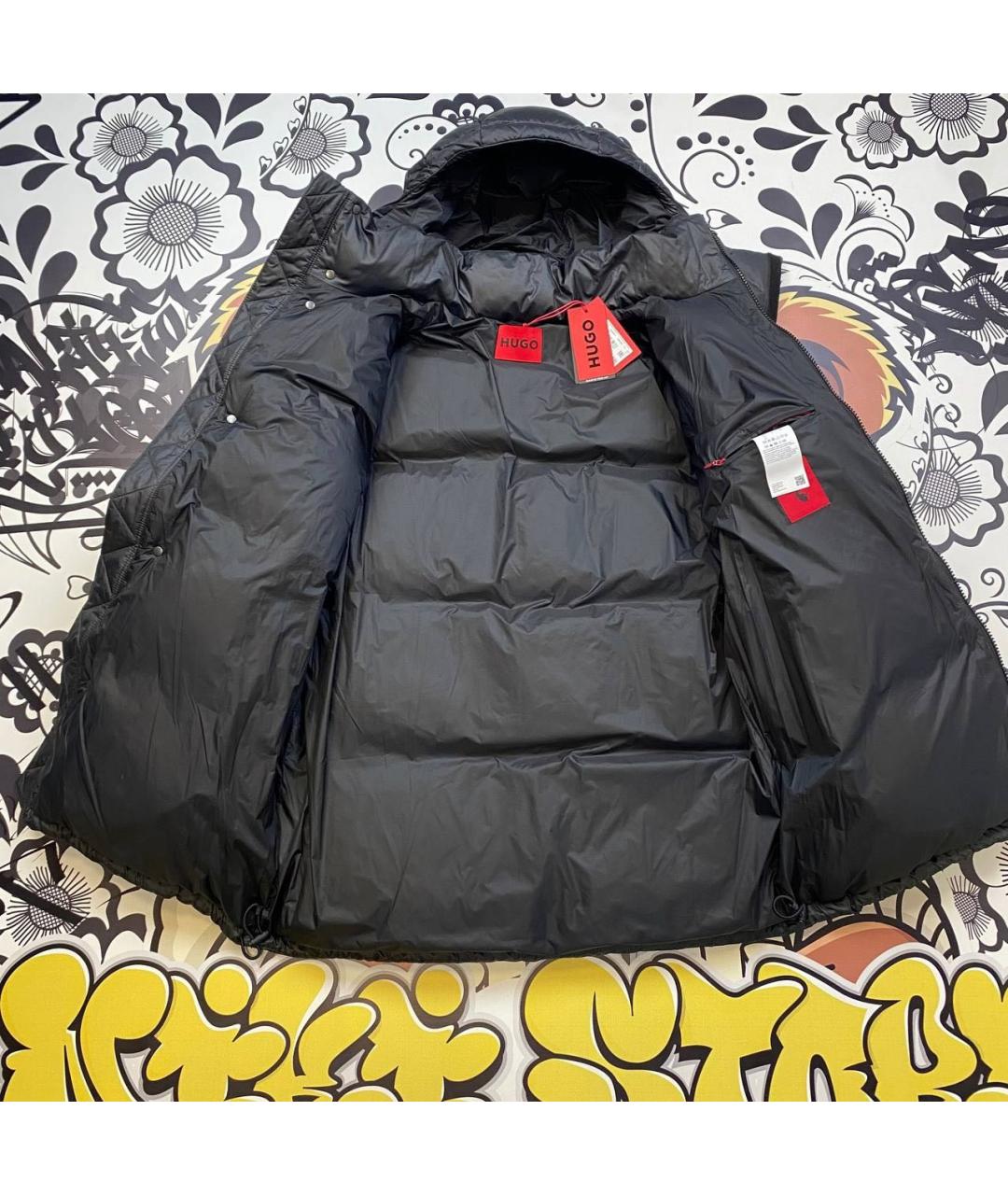 HUGO BOSS Черный пуховик, фото 4