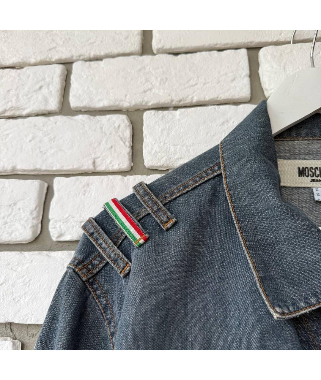 MOSCHINO Темно-синяя деним куртка, фото 4