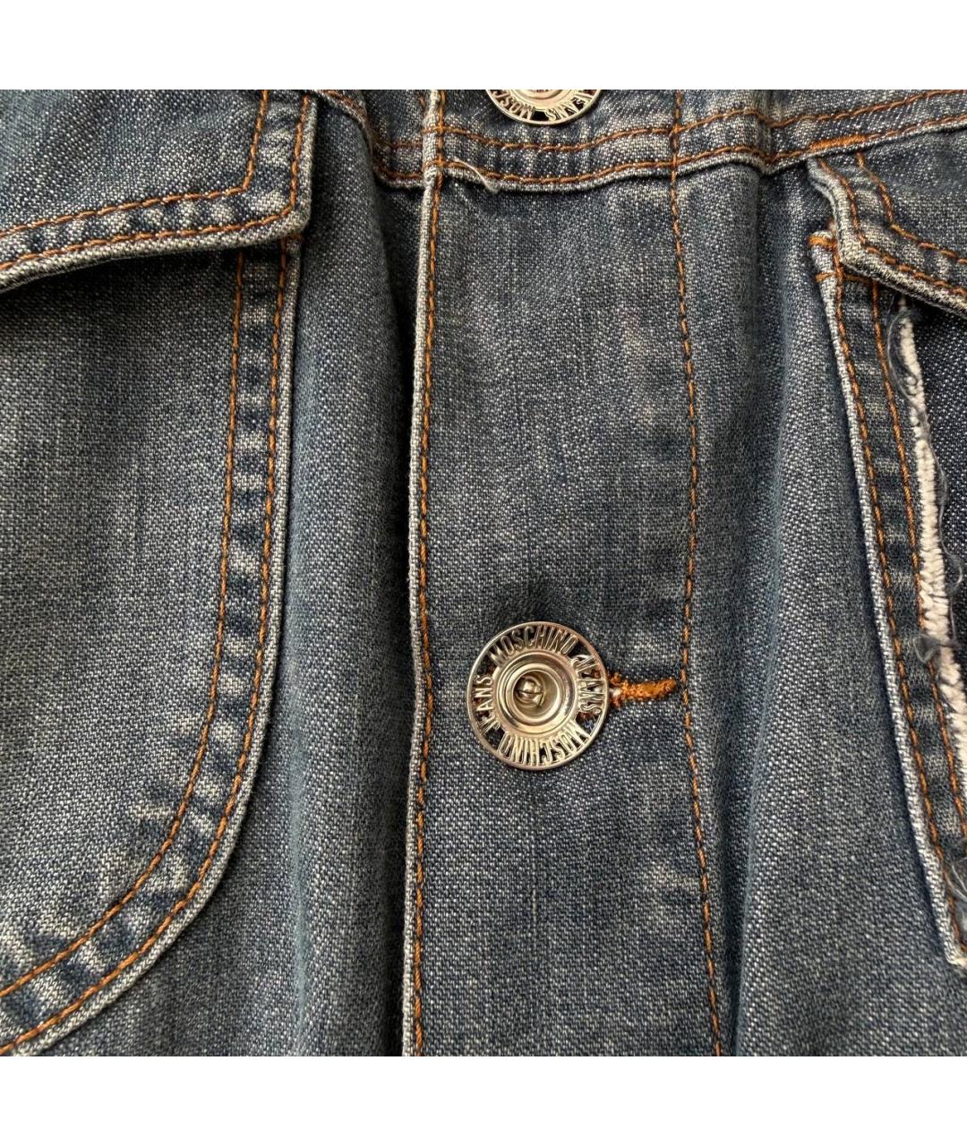 MOSCHINO Темно-синяя деним куртка, фото 6