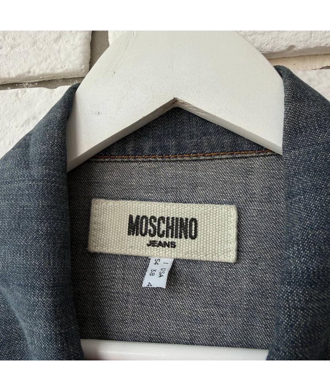 MOSCHINO Темно-синяя деним куртка, фото 3