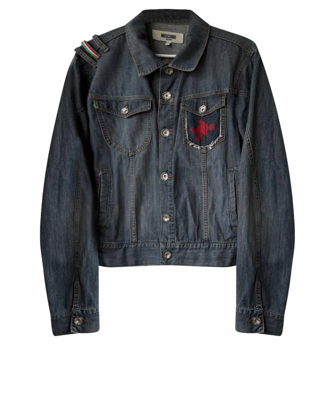 MOSCHINO Темно-синяя деним куртка, фото 1