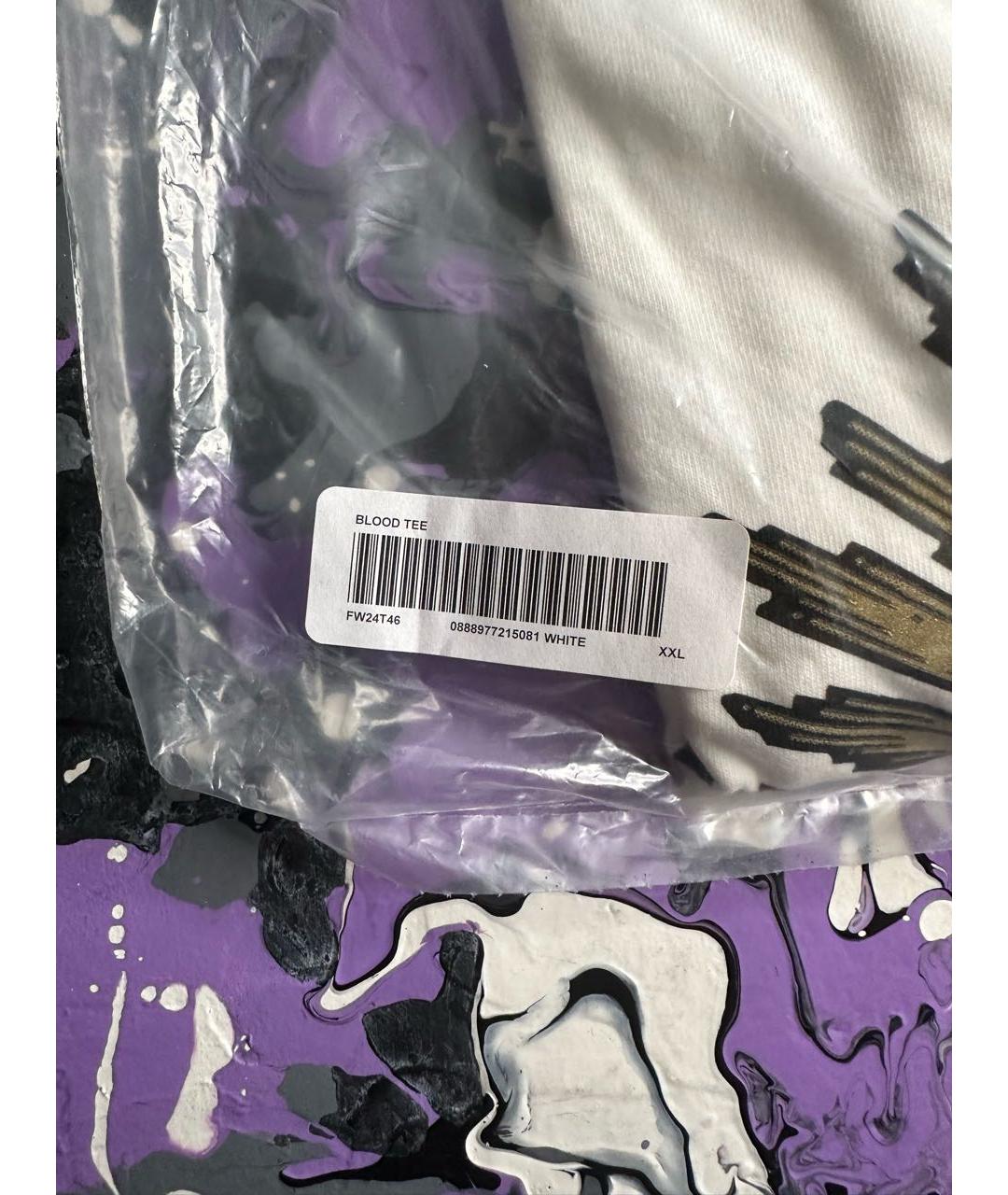 SUPREME Белая хлопковая футболка, фото 4