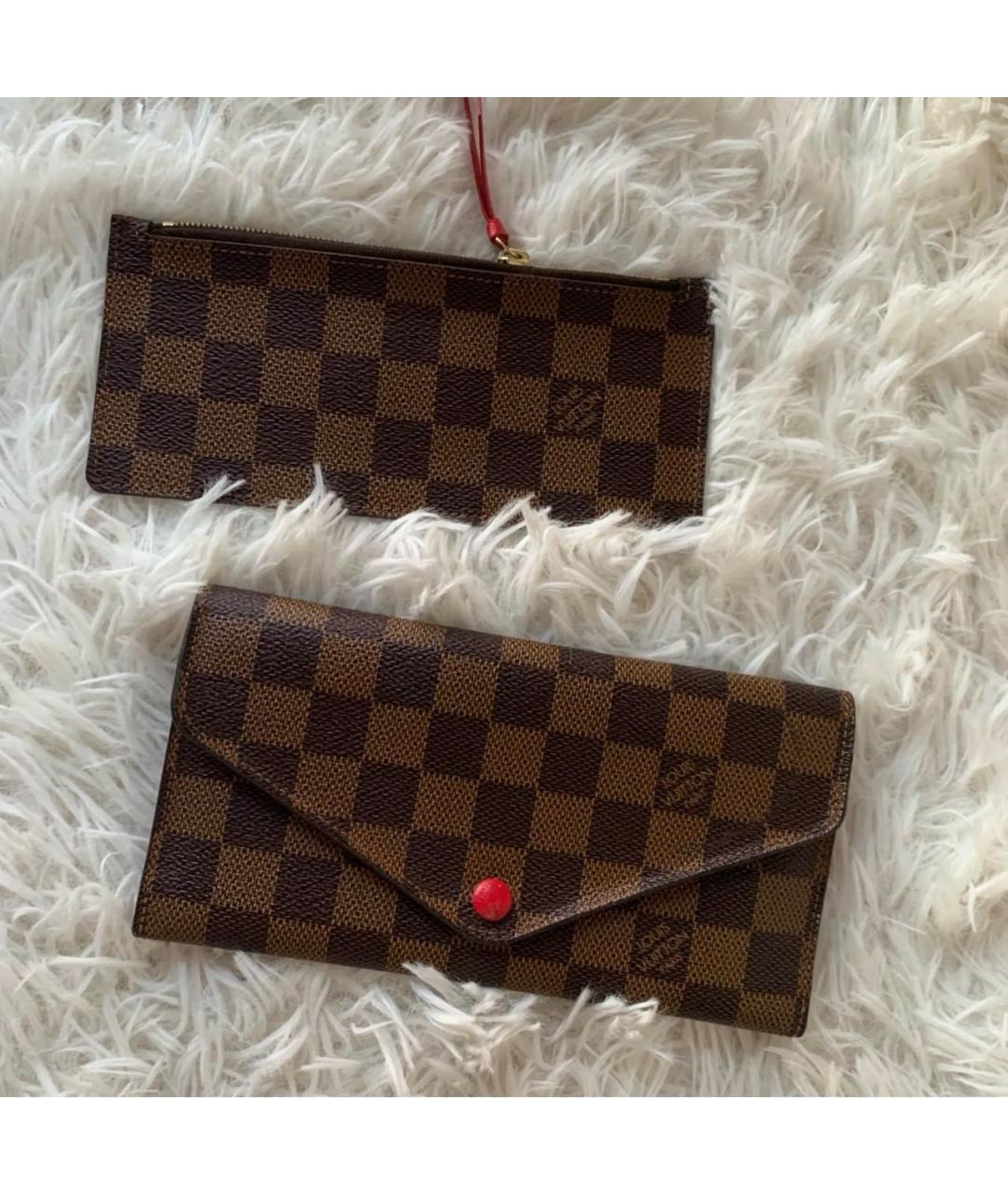 LOUIS VUITTON Коричневый кошелек, фото 9