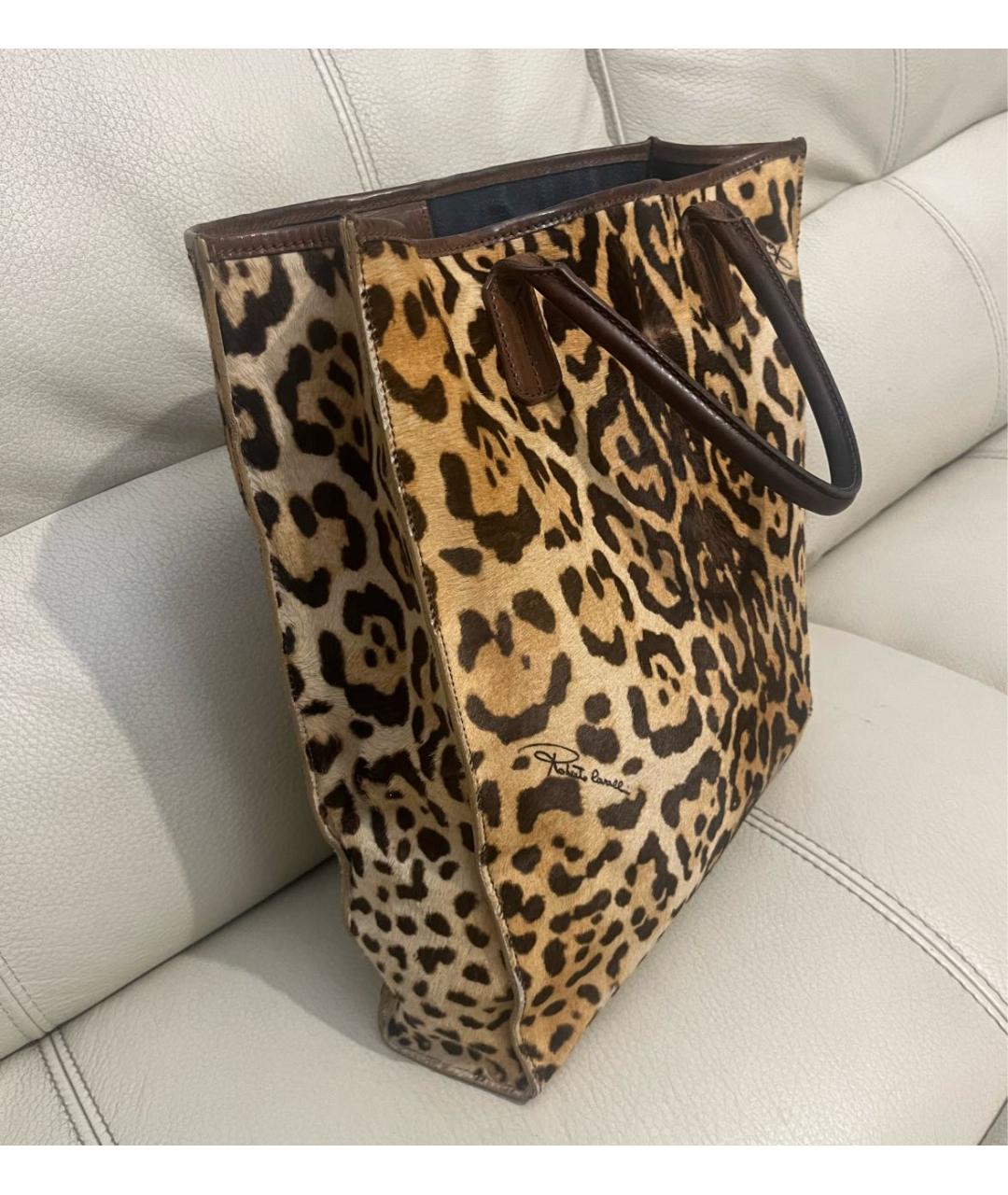 ROBERTO CAVALLI Мульти меховая сумка тоут, фото 2