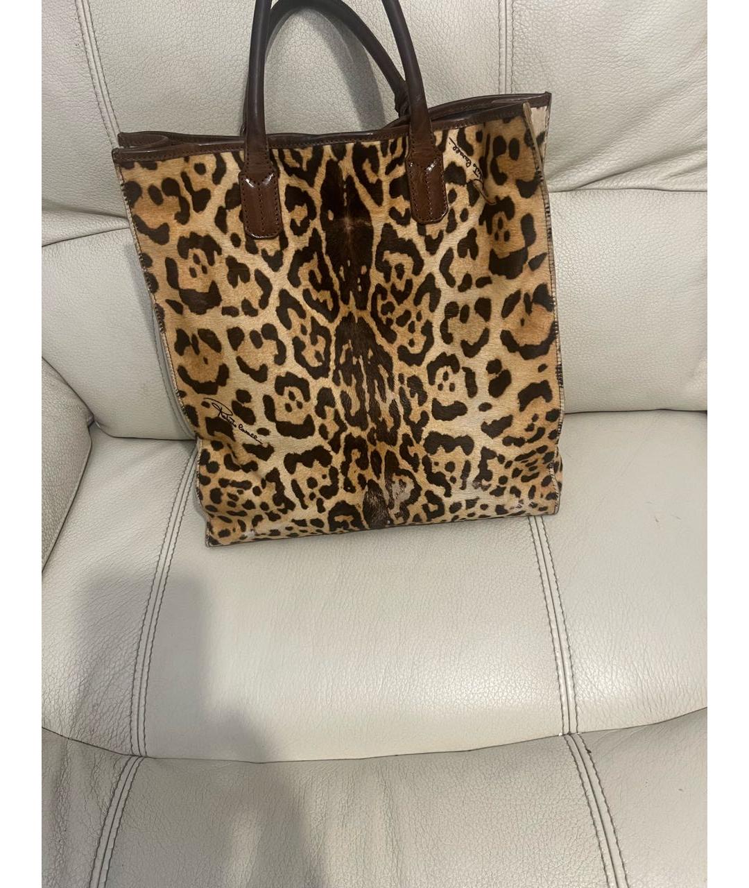 ROBERTO CAVALLI Мульти меховая сумка тоут, фото 3