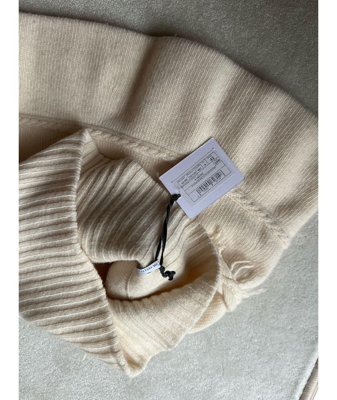 AGNONA Бежевая кашемировая юбка мини, фото 3