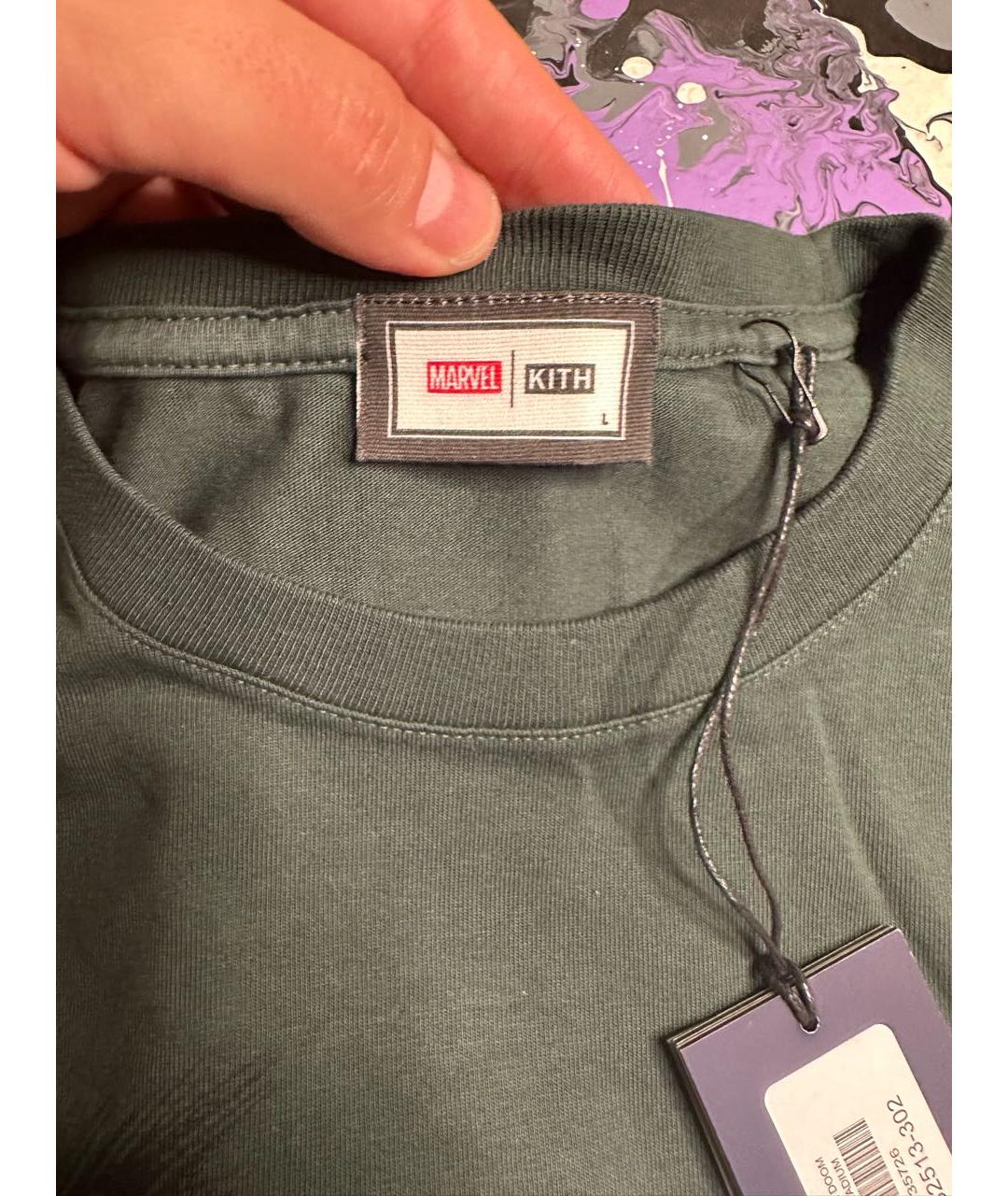 KITH Зеленая хлопковая футболка, фото 7