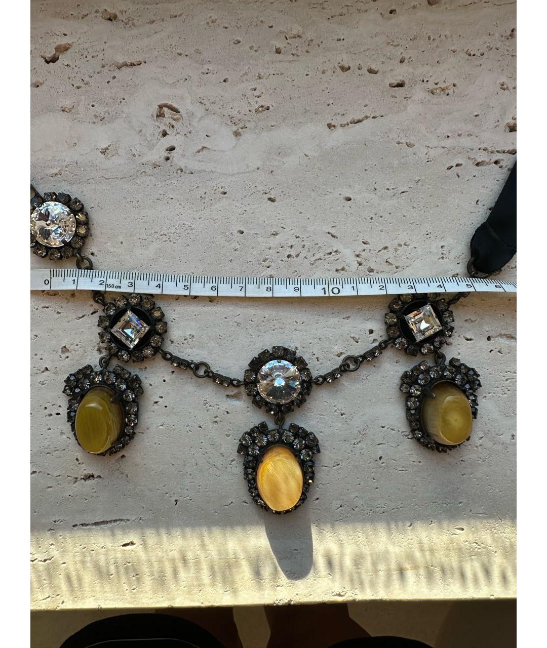 MARNI Горчичное металлическое колье, фото 4