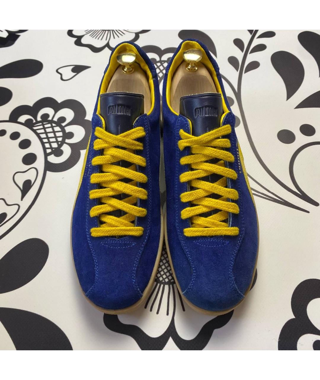 PUMA Синие замшевые низкие кроссовки / кеды, фото 2