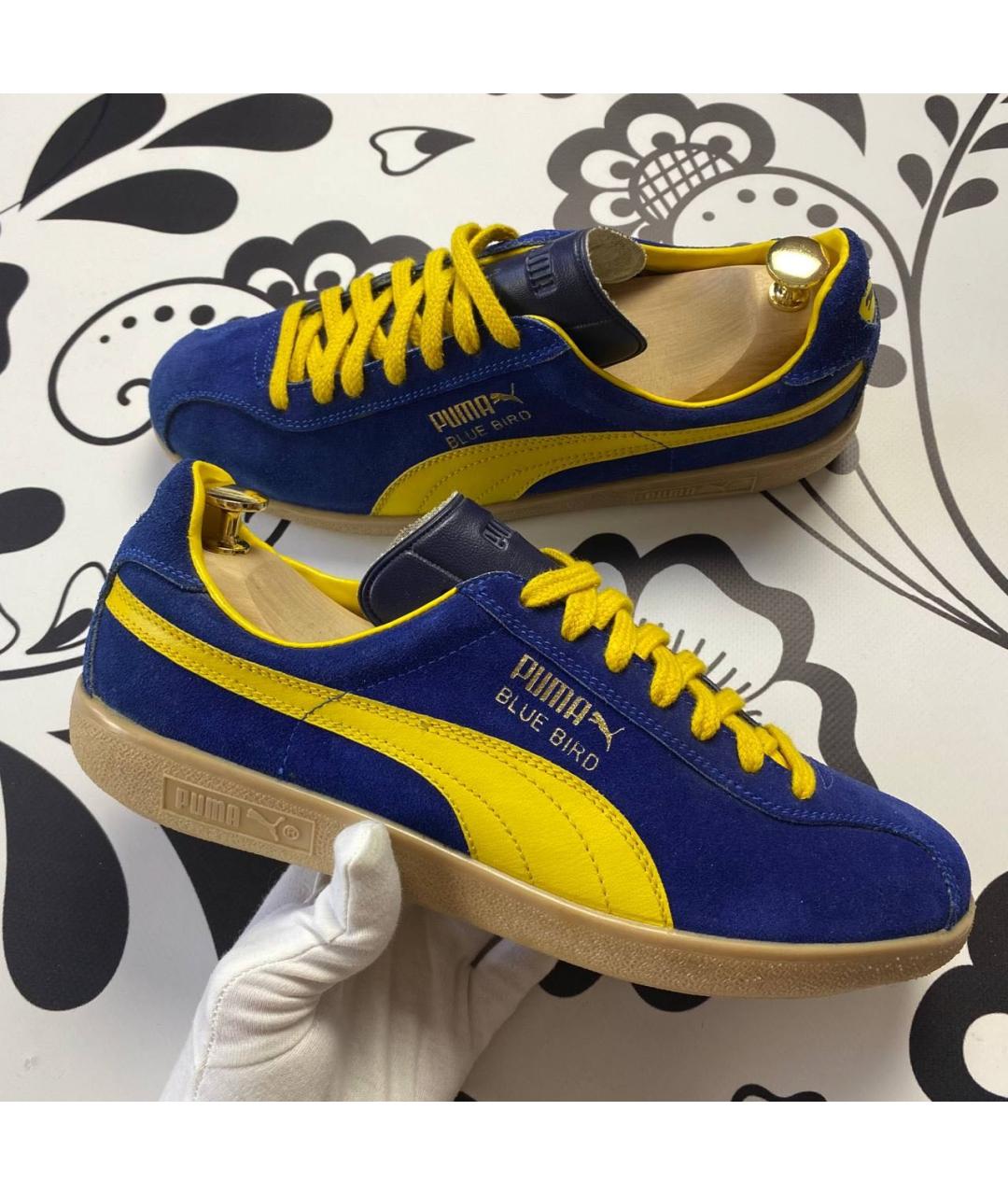 PUMA Синие замшевые низкие кроссовки / кеды, фото 6