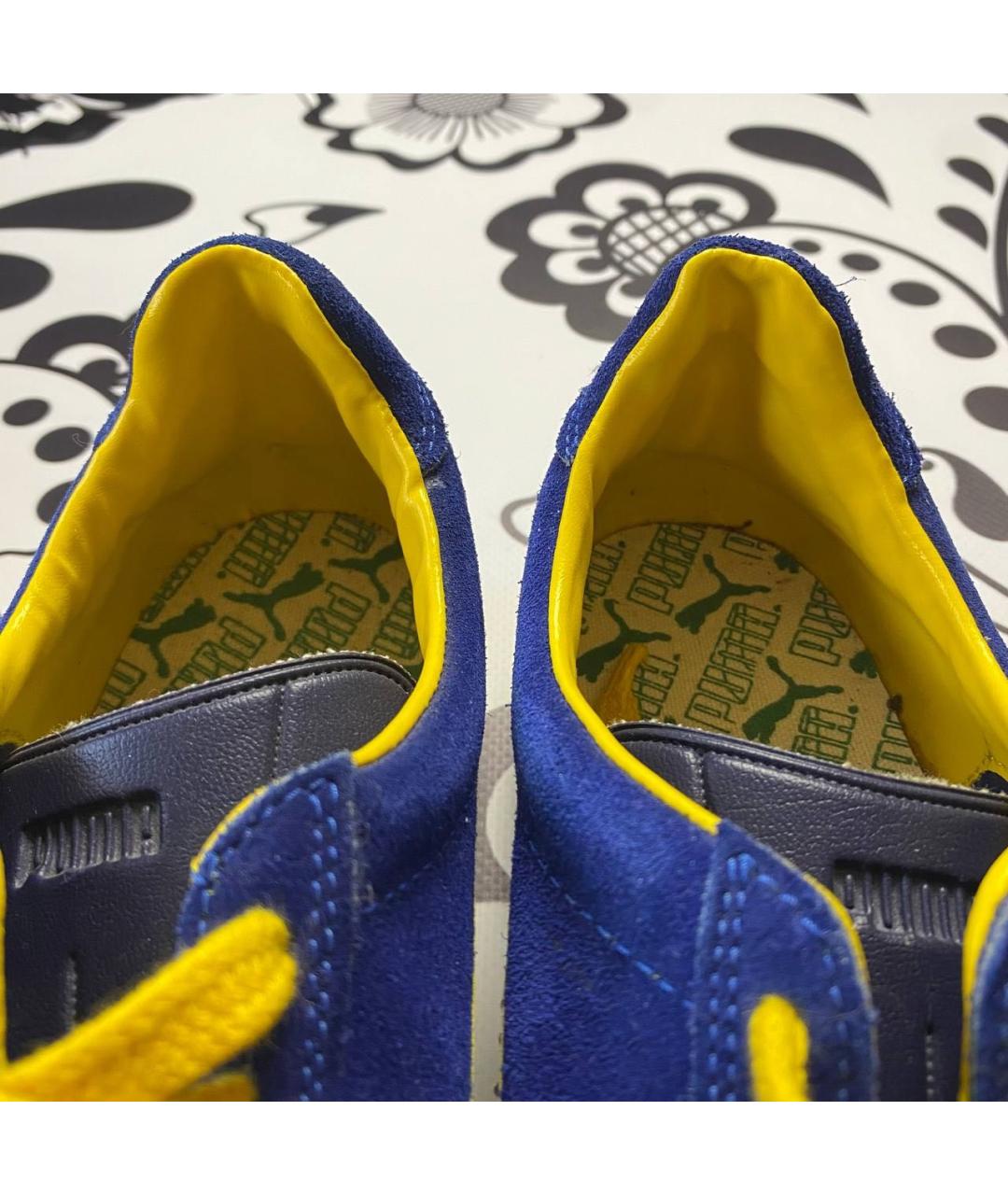 PUMA Синие замшевые низкие кроссовки / кеды, фото 3